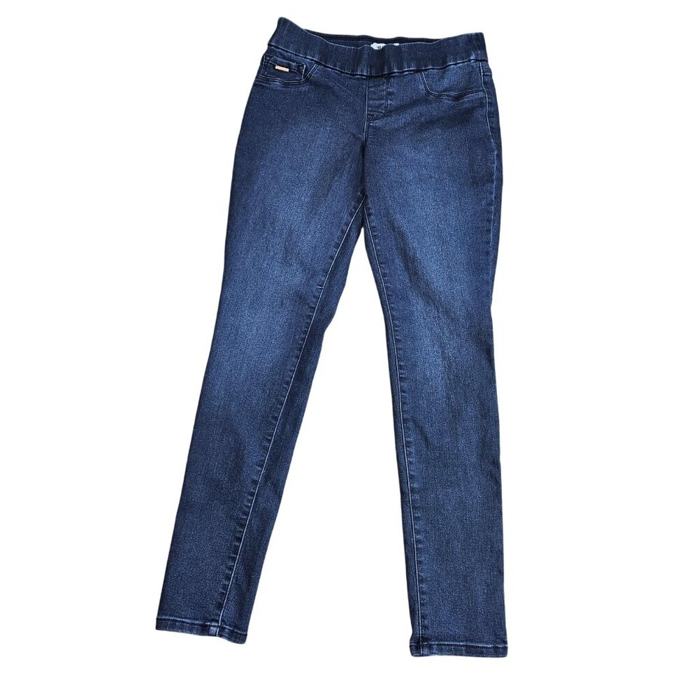 Nine West Heidi Pull-On Skinny Jeans Womens 4 Blue Medium Wash Stretch Denim